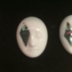 Llardo diamond face cuff links